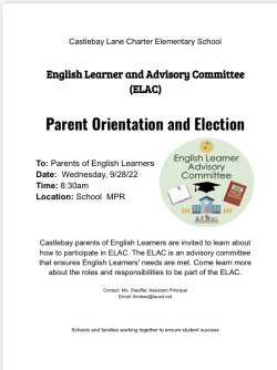 ELAC Meeting 9/28 Flyer